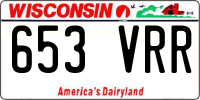 WI license plate 653VRR