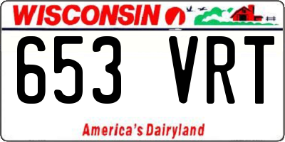 WI license plate 653VRT