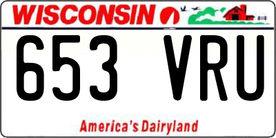 WI license plate 653VRU