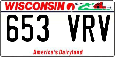 WI license plate 653VRV