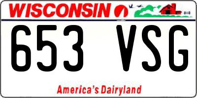WI license plate 653VSG