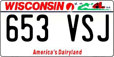 WI license plate 653VSJ