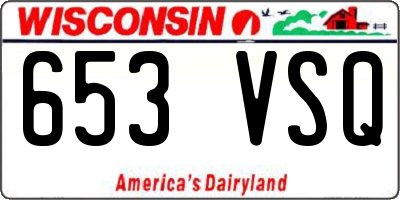 WI license plate 653VSQ