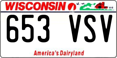 WI license plate 653VSV
