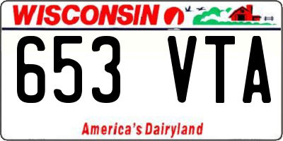 WI license plate 653VTA