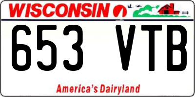 WI license plate 653VTB