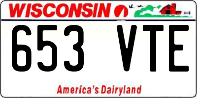WI license plate 653VTE