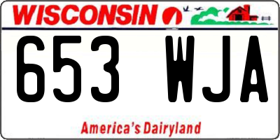 WI license plate 653WJA
