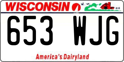WI license plate 653WJG