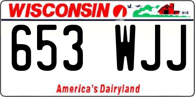 WI license plate 653WJJ