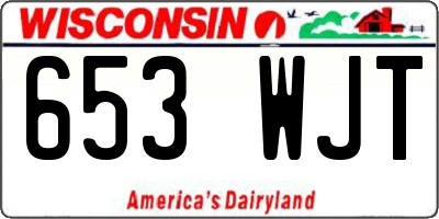 WI license plate 653WJT