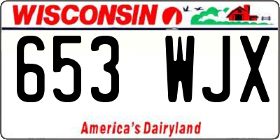 WI license plate 653WJX