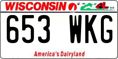 WI license plate 653WKG