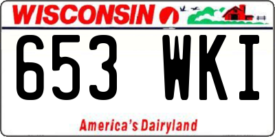 WI license plate 653WKI