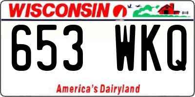 WI license plate 653WKQ