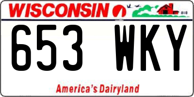 WI license plate 653WKY