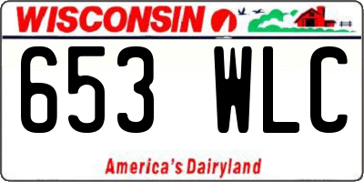 WI license plate 653WLC