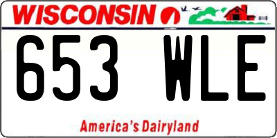 WI license plate 653WLE
