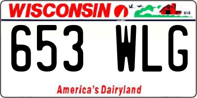 WI license plate 653WLG