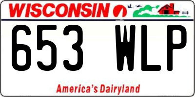 WI license plate 653WLP
