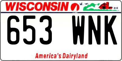 WI license plate 653WNK