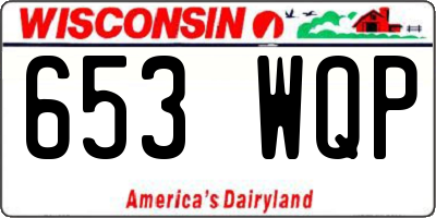 WI license plate 653WQP