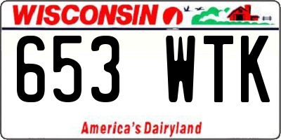 WI license plate 653WTK