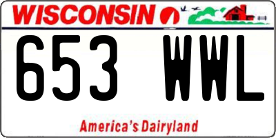 WI license plate 653WWL