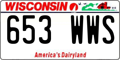 WI license plate 653WWS