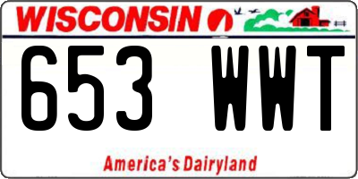 WI license plate 653WWT