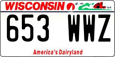 WI license plate 653WWZ