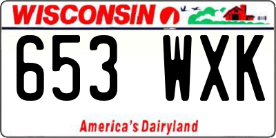 WI license plate 653WXK