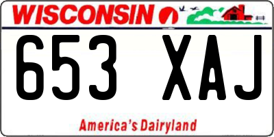 WI license plate 653XAJ