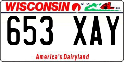WI license plate 653XAY