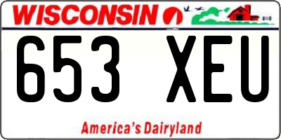 WI license plate 653XEU