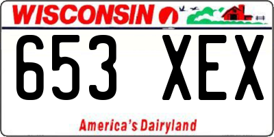 WI license plate 653XEX