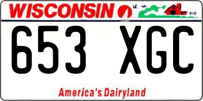 WI license plate 653XGC