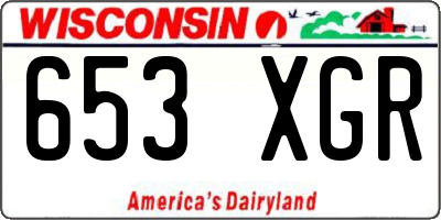 WI license plate 653XGR