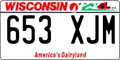 WI license plate 653XJM