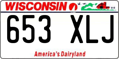WI license plate 653XLJ