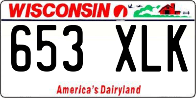 WI license plate 653XLK