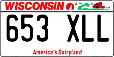 WI license plate 653XLL