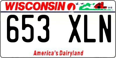 WI license plate 653XLN