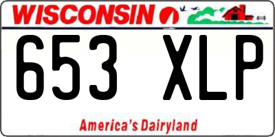 WI license plate 653XLP