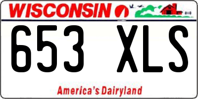 WI license plate 653XLS