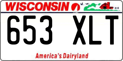 WI license plate 653XLT