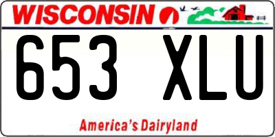 WI license plate 653XLU