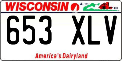 WI license plate 653XLV