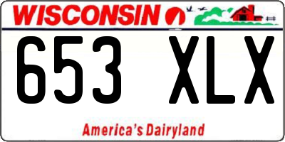 WI license plate 653XLX