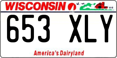 WI license plate 653XLY